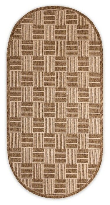 Ковер Люберецкие ковры Эко 7917-23, бежевый/коричневый, 1.5 х 0.8 м - фотография № 8