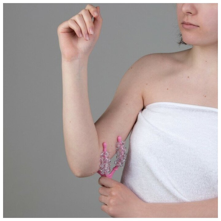 Массажёр для плеч, 22 × 8,5 × 6,5 см, цвет розовый - фотография № 2