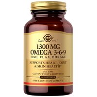 Solgar Omega 3-6-9 Fish, Flax, Borage капс., 1300 мг, 60 шт., рыба