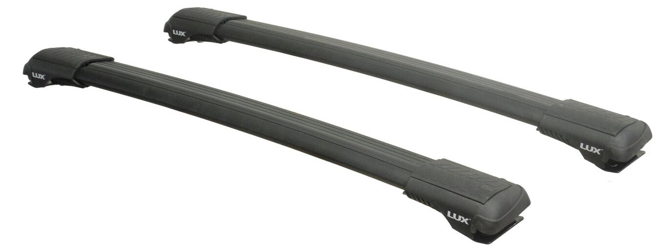 Багажник на рейлинги Hyundai Tucson JM 2004-10, Lux Hunter L44-B, черные дуги