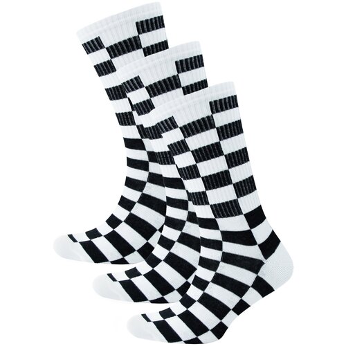 фото Носки мужские status шахматы, 3 пары, цвет белый, размер 27