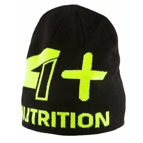 Спортивная шапка с неоново-жёлтым логотипом 4+ NUTRITION