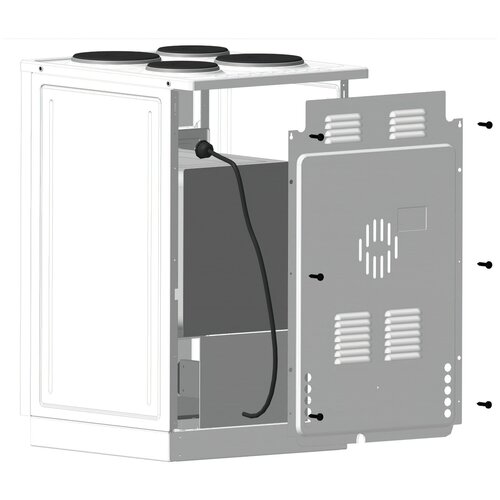 Плита Электрическая Лысьва EF4005MK00 коричневый стеклокерамика без крышки 2358600₽