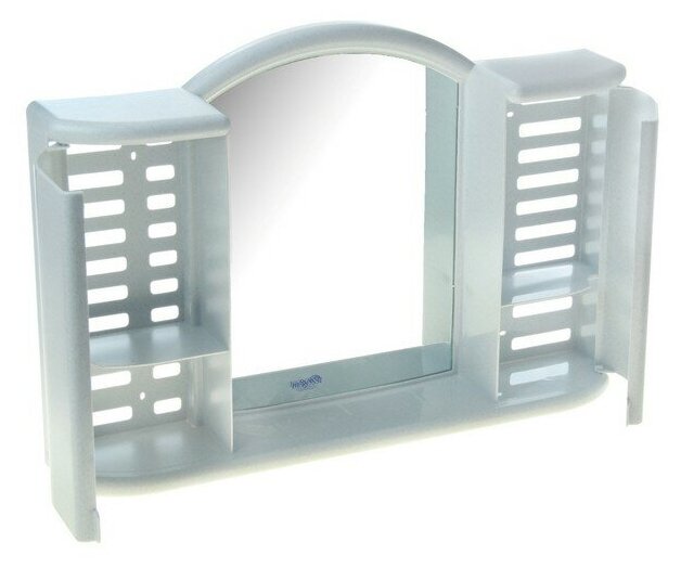 Шкафчик зеркальный для ванной комнаты "Арго", цвет белый мрамор - фотография № 2