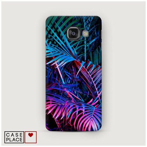 фото Чехол пластиковый samsung galaxy a3 2016 неоновые пальмы case place
