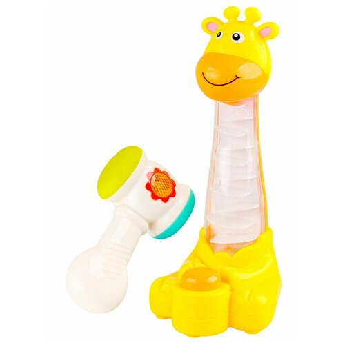 Развивающая игрушка Жирафик с молоточком, 25 см, свет, звук, Bebelot