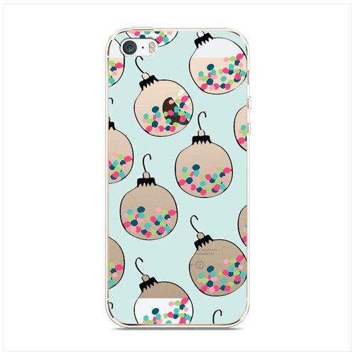 фото Силиконовый чехол "шарики с конфетти" на apple iphone 5/5s/se / айфон 5s case place