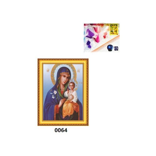 Алмазная мозайка Боянская икона Божией Матери 30*40см на подрамнике, полное заполнение