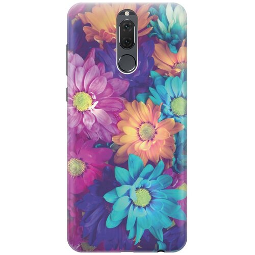 фото Gosso ультратонкий силиконовый чехол-накладка для huawei nova 2i с принтом "много цветов"