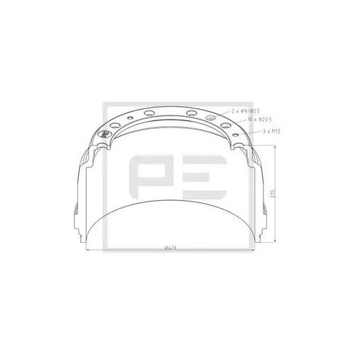 126.074-00A_торм. барабан !413x203/213 H=275 d=295/335 \Scania