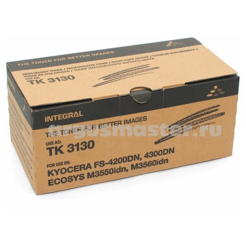 Тонер-картриджи Integral IN-TK3130 тонер картридж kyocera tk 3130 black 25000 стр для fs 4200dn fs 4300dn