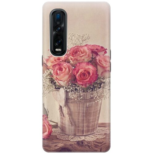 фото Re:pa чехол - накладка artcolor для oppo find x2 pro с принтом "винтажные розы"