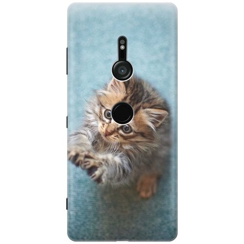 RE: PA Накладка Transparent для Sony Xperia XZ3 с принтом Котёнок на голубом