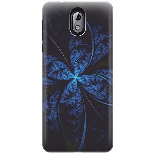 фото Re:pa накладка transparent для nokia 3.1 с принтом "темно-синяя абстракция"