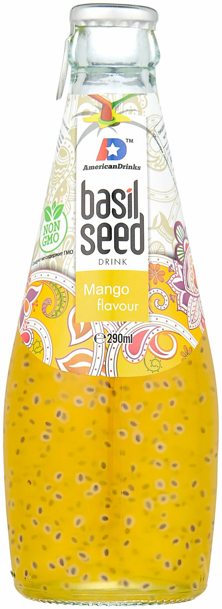 12 шт* Напиток сокосодержащий Basil Seed THAI COCO Базилик и Манго, 0.29 л, *12 шт. - фотография № 1