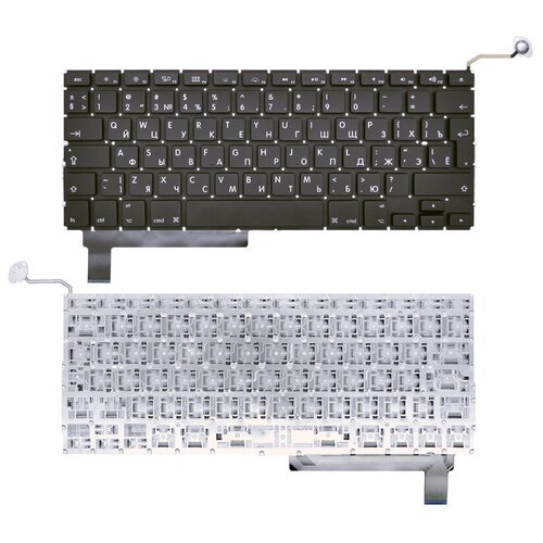 Клавиатура для ноутбука Apple MacBook Pro 15 A1286 черная с подсветкой 2300₽