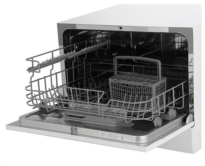 Компактная посудомоечная машина Midea MCFD-0606, белый - фотография № 5