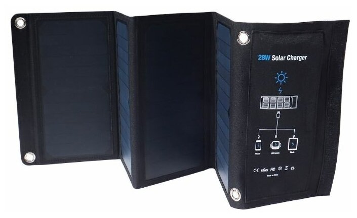 Портативная раскладная солнечная панель Solar Charger SunPower 28Вт 28W