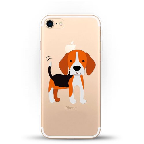 фото Силиконовый чехол довольный бигль на apple iphone 7 andy & paul