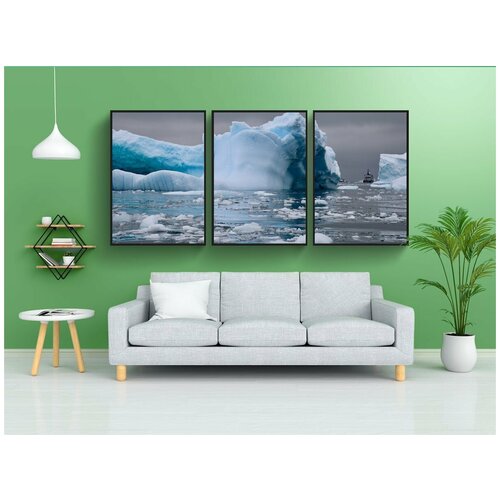 фото Набор модулных постеров для интерьера "антарктида, антарктический полуостров, кав сьерва" 60x90 см. в тубусе, без рамки lotsprints