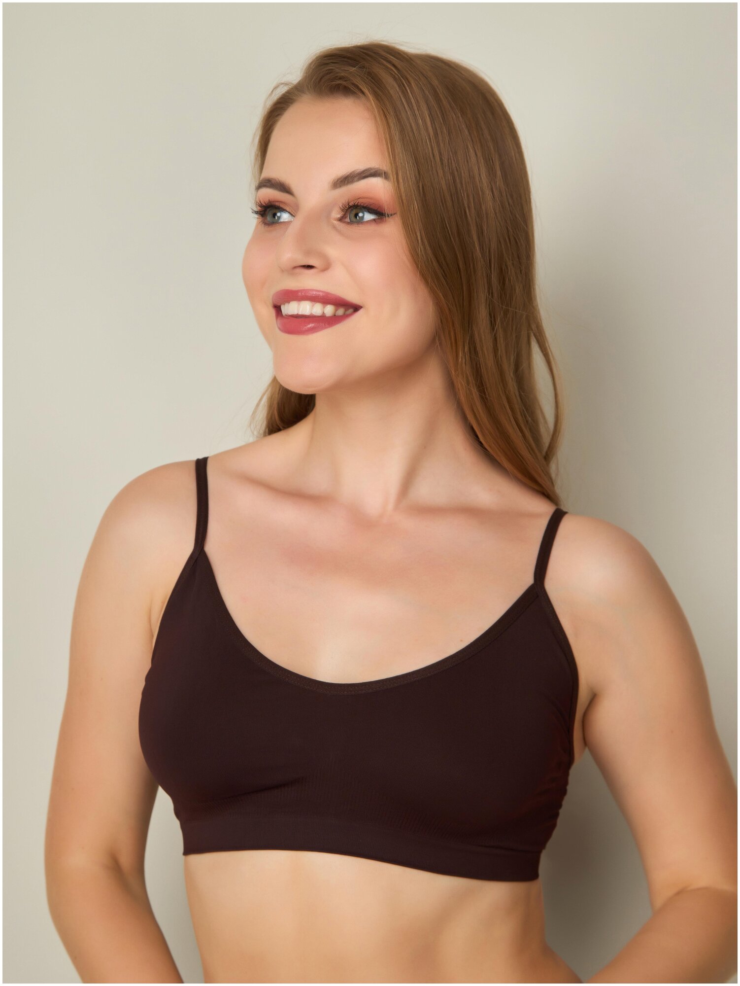 Топ SeamlessFLEX Top, dark chocolate (шоколадный), 3M-46