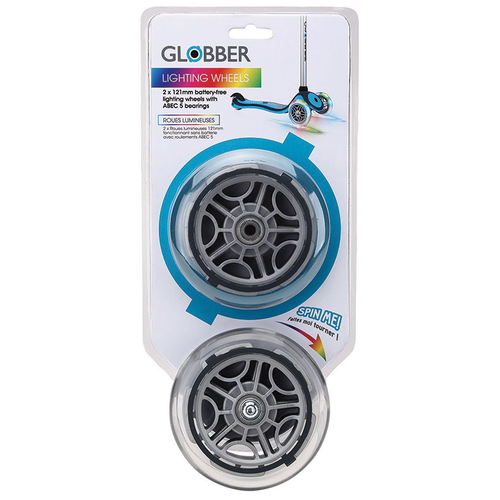 Колеса для самоката Globber LIGHTNING WHEEL SET, 125 mm, светящиеся, для PRIMO / EVO / ELITE / FLOW 125, 526-009