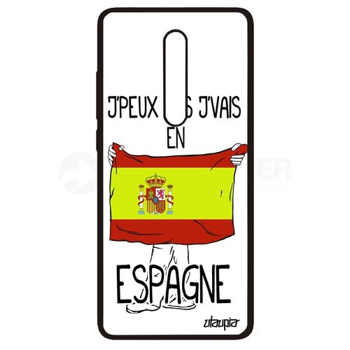 фото Красивый чехол для мобильного // xiaomi mi 9t // "еду в испанию" флаг страна, utaupia, белый