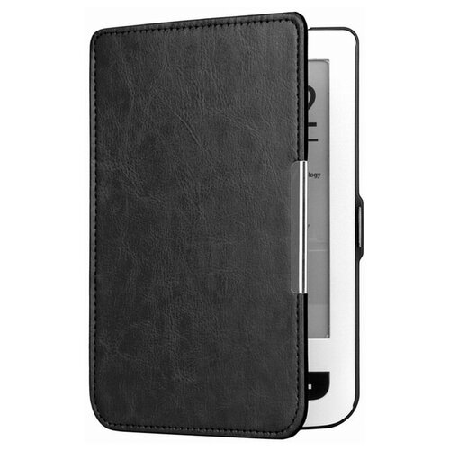 фото Чехол-обложка футляр mypads для pocketbook 624 basic touch / pocketbook 614 basic 2 / pocketbook 615 из качественной эко-кожи тонкий с магнитной застежкой черный