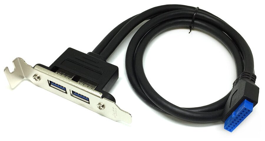 Планка (bracket) портов в корпус – 2 порта USB 3.0 низпрофильная (low profile) Espada модель: EBRT-2USB3LOW