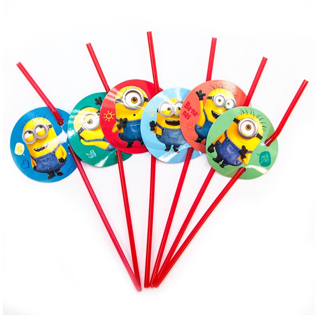 Набор трубочек Minions 6шт - фото №5