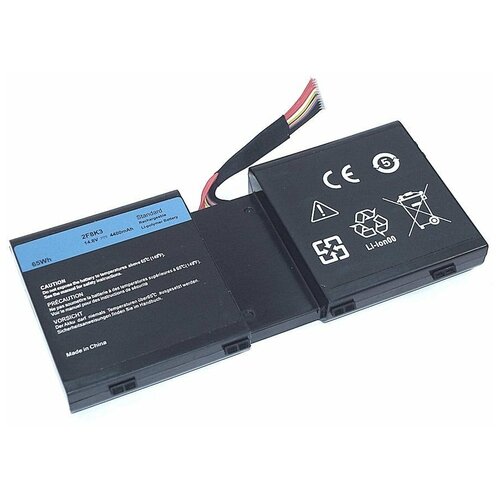 Аккумуляторная батарея для ноутбука Dell Alienware 17 R1 (2F8K3) 14.8V 5200mAh черная OEM шлейф для матрицы dell alienware 18 r1 m18x r3 vas10 p n dc02001oa00 02vvrt