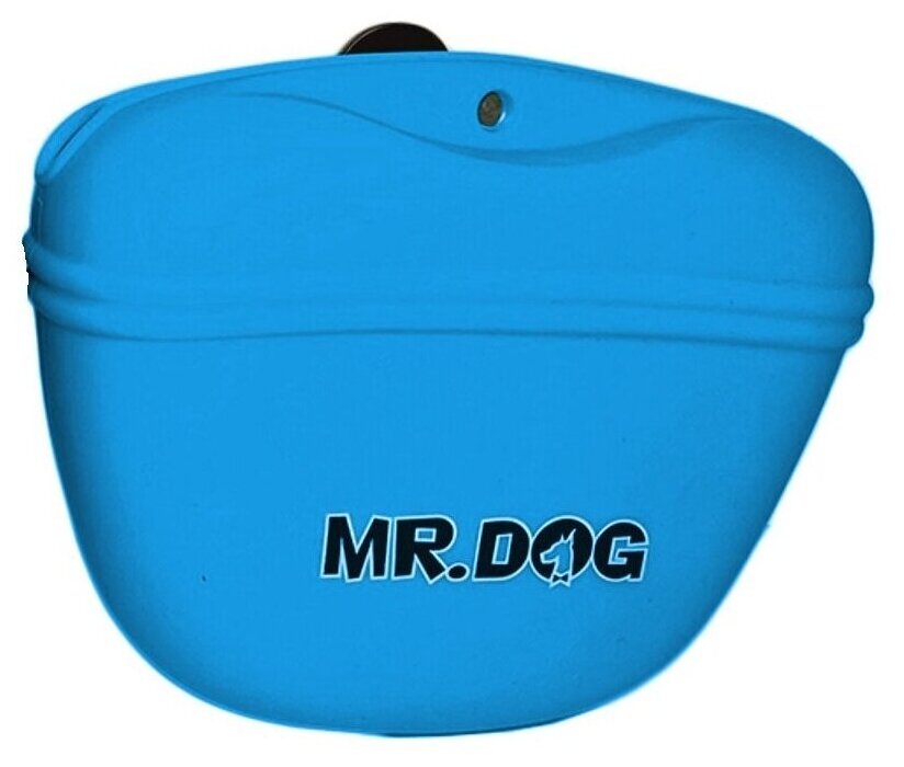 Сумка для лакомств собак, сумочка для лакомств для собак, сумка для лакомств, сумка для дрессировки силиконовая с магнитным замком голубая, Mr Dog - фотография № 3
