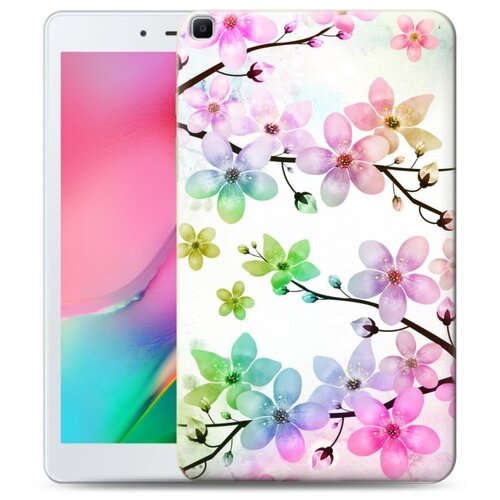 фото Дизайнерский силиконовый чехол для samsung galaxy tab a 8.0 2019 органические цветы 100gadgets
