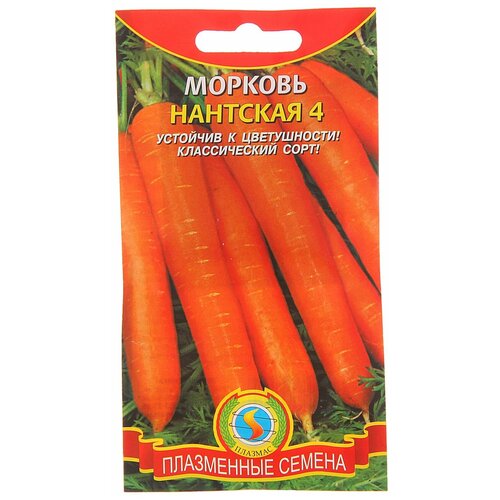 Семена Морковь Нантская 4, среднеспелая, 2 г семена морковь нантская 4 среднеспелая 2 г 3 шт