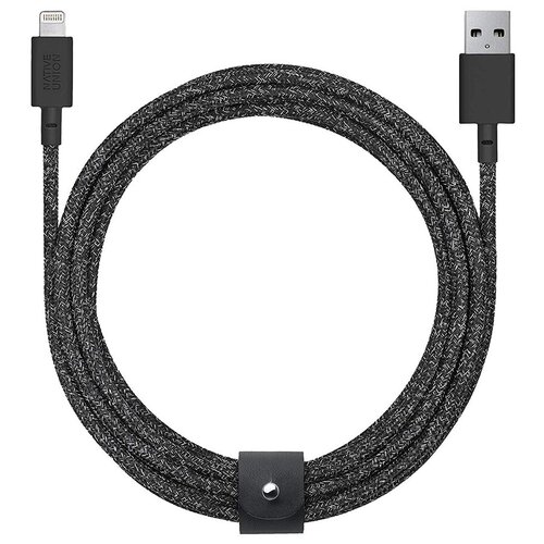 Кабель Native Union Belt Lightning на USB, 3 м, черный кабель native union belt lightning на usb 3 м зебра