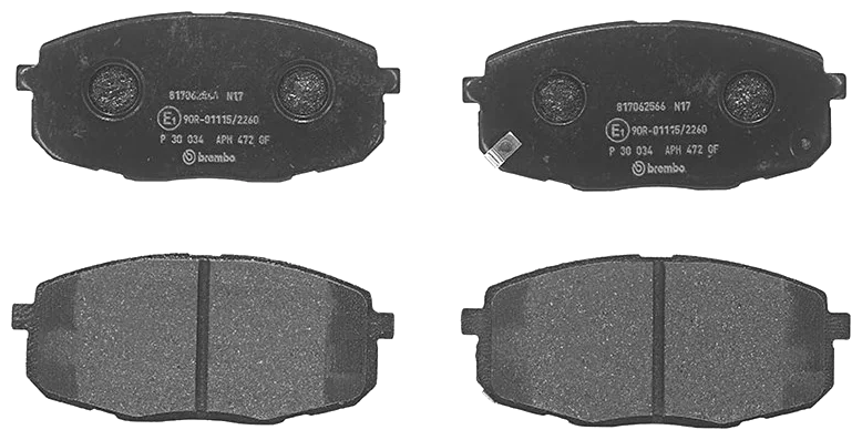 Дисковые тормозные колодки передние brembo P 30 034 (4 шт.)