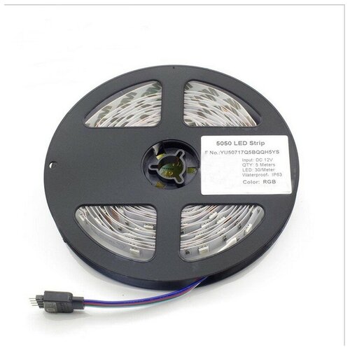 Светодиодная лента SMD5050-30LED-12 вольт, Стандарт 5м. - Цвет свечения:RGB