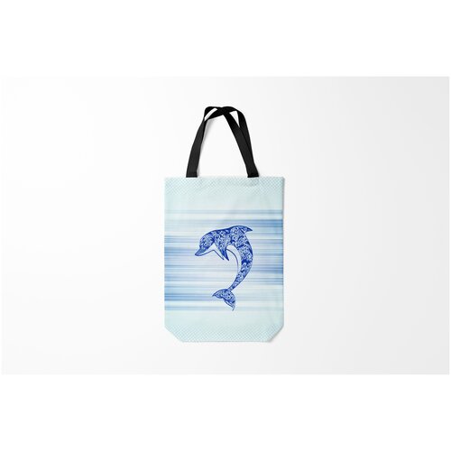 фото Сумка-шоппер / 31х42 см / морские жители / дельфины и киты дельфин burnettie