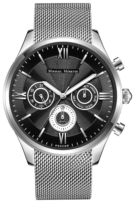 Наручные часы Mikhail Moskvin, серебряный, черный