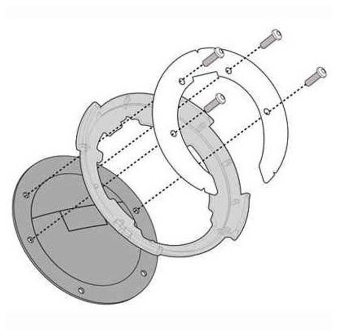 Крепеж TANKLOCK сумки на бак мотоцикла Honda CRF1000L Africa Givi Black (BF25)