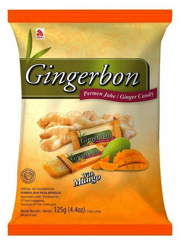 Имбирные конфеты Джинджербон с манго (Gingerbon with mango candy) 125 грамм