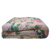 Одеяло ватное Бивик 140х205 см, 1,5 спальное, бязь, цвет: желтый, розовый, цветы - изображение