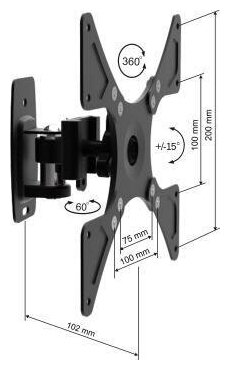 METALDESIGN MD 3340 3D кронштейн под TV ! .