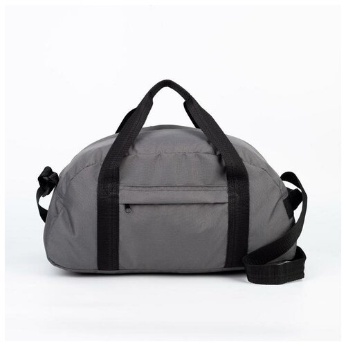 фото Зфтс сумка спортивная на молнии, без подкладки, наружный карман, цвет серый