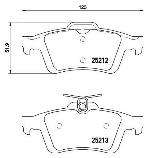 TEXTAR 2521201 Колодки зад.FORD FOCUS C-MAX/ MAZDA 3/ VOLVO S40,V40