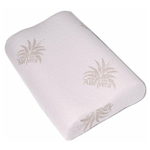 фото Подушка анатомическая с эффектом "памяти" асветида aloe 40х60x12/10 (волна)