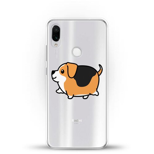 фото Силиконовый чехол толстый бигль на xiaomi redmi note 7 pro andy & paul