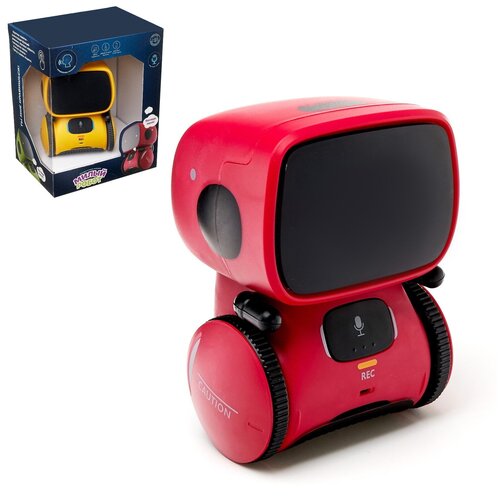 Робот интерактивный Милый робот, световые и звуковые эффекты, цвет красный (1 шт.) интерактивный щенок умка щенок а барто 30 песен
