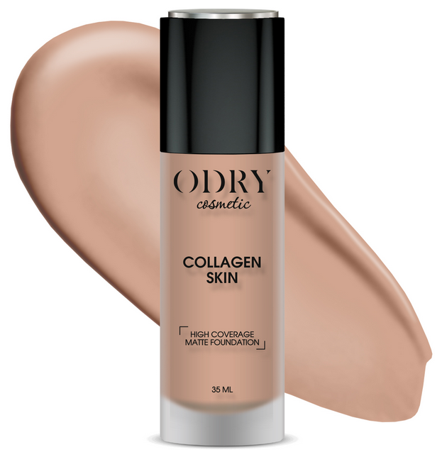 Тональный крем Odry Collagen skin, маскирующий с матовым финишем, оттенок: 05, 35мл