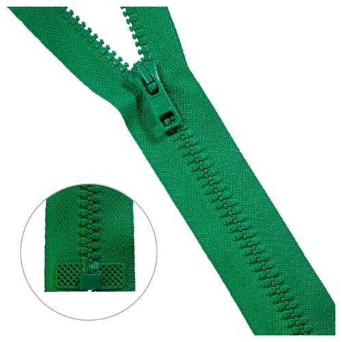 фото Молния трактор тип 10 (6мм) 1 замок 55см arta (050 яр.зеленый) 5 шт